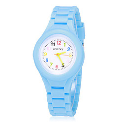 Garçon Fille Montre Quartz Simple Analogique Jaune Rouge Bleu / Silikon