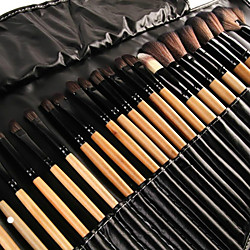 Professionnel Pinceaux à maquillage ensembles de brosses 32pcs Economique Couvrant Pinceau en Fibres Synthétiques Bois Pinceaux de Maquillage pour