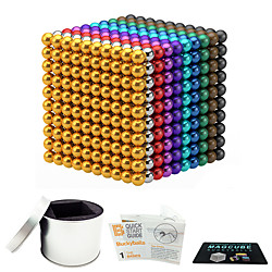 216-1000 pcs 5mm Jouets Aimantés Boules Magnétiques Blocs de Construction Aimants Magnétiques Super Forts Aimant Néodyme Aimant Néodyme Soulagement de stress et l'anxiété Jouets de bureau A Faire