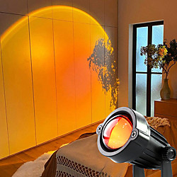 Projecteur Lumière Lampe coucher de soleil Projecteur LED rotatif Soirée Cadeau Scène Arc-en-ciel mi