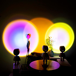 Projecteur Lumière Lampe coucher de soleil Projecteur LED rotatif Soirée Scène Vacances Rouge miniin