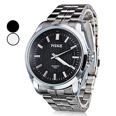 Men's Wrist Style Steel Analog Quartz Watch (Silver) #00502342