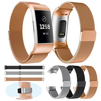 For Fitbit Charge 3 4 Strap Replacement Milanese Band Stainless Steel Magnet UK 