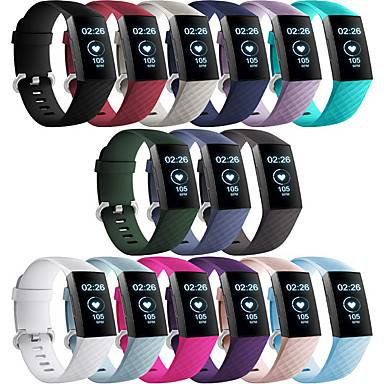 Replacement Bands for  Fitbit Charge 3 Lightweight, Silicone Sweat Resistant 