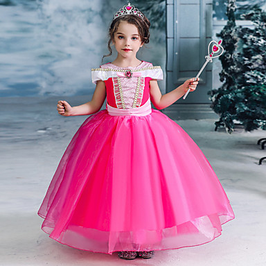 New Girls Sleeping Beauty Princess Dress Costume Festival Princess Aurora Dress 