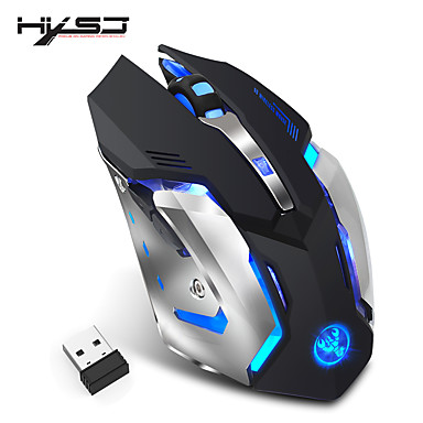 HXSJ M10 2.4Ghz Wireless Gaming Mouse 2400dpi Built-in Battery Rechargeable 7 Color Backlight Breathing Comfort Gamer Mice 7080164 2022 – $12.59