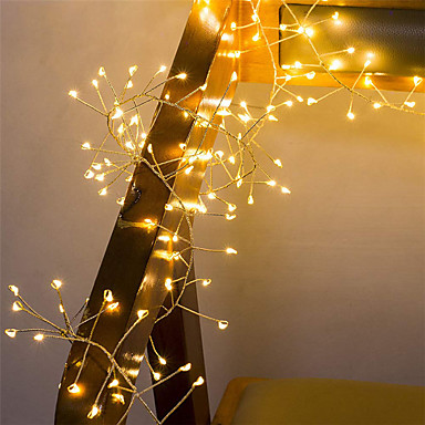Christmas LED Light Glow Copper Wire Strip Rope Decor Outdoor Home Party 100LEDS 