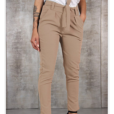 Chinos Slacks Pants Solid Colored 