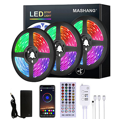 LED Strip Lights 10m/32.8ft 5050 RGB 16 Colors RGB Lights with Music Sync RF TV 