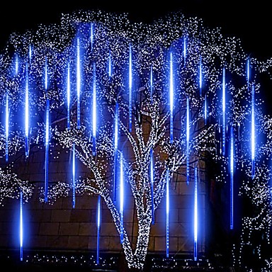 30cm Christmas 10 Tubes LED Solar Waterproof Garland Meteor Shower Light