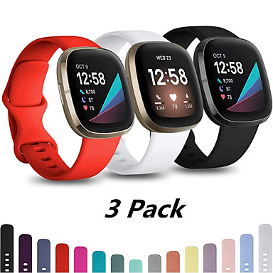 2 Pack Fitbit Ionic Silicone Replacement Strap Band Sport Fitness Yoga Wristband