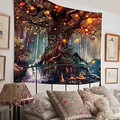 3D Wall Tapestry Backdrop Curtain Camping Picnic Towel Dorm Decoration 