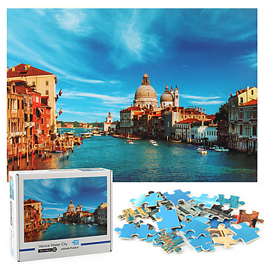 1000 Piece Micro Romantic Town Jigsaw Puzzles Adult Assembling Educational Toys 