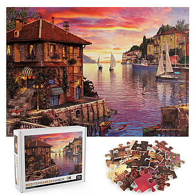 1000pcs DIY Picture Assembling Sun and Moon Jigsaw Puzzle Kids Adults Toys 