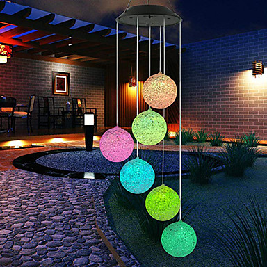 Outdoor Solar Powered LED Colour Changing Spiral Lamp Garden Hanging Light Decor 