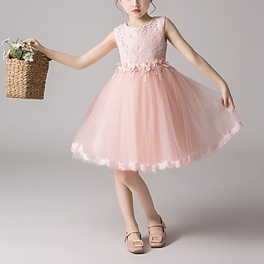 Girls Floral Lace Party Dress New Kids Long Sleeved Flower Dresses 3-12 Years