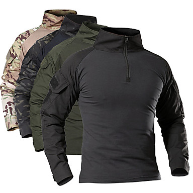 Mens Military Casual T-Shirt Breathable Outdoor Tactical Army Combat Camo Hiking 