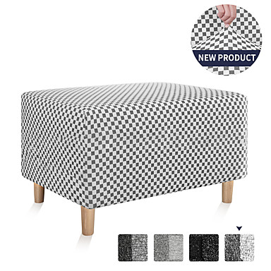 Elastic Universal Ottoman Cover Folding Storage Stool Slipcover Rectangle 