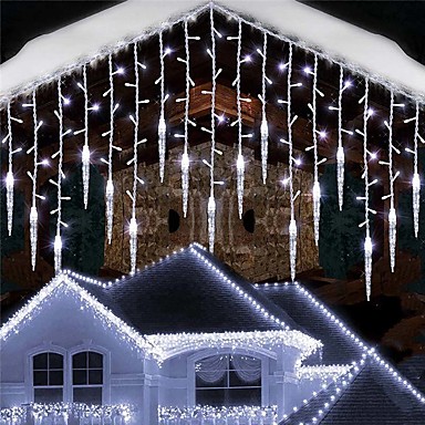 4M LED Curtain Icicle Lights String Fairy Indoor Outdoor Garden Decor EU/+UK 
