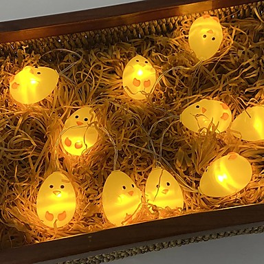 Easter led string lights battery operated Easter chick