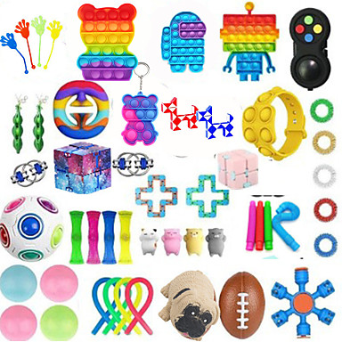 for Autism Special Needs Stress Relief Pressure Relieving SHOPANTS Fidget Pop It Jigsaw Puzzle Board Game New Brain Game Toys Bubble Popper Push Pop Silicone Squeeze Toys Sensory Fidget Toy