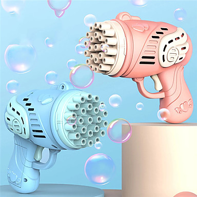 2Pcs Electric Kids Automatic Gatling Bubble Machine Gun Summer Cool Water Games 