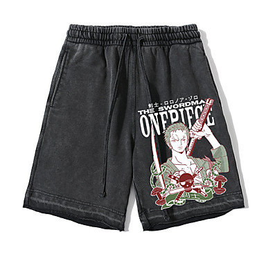 One Piece Affe D Ruffy Kurze Hosen Strandshorts Anime Grafik