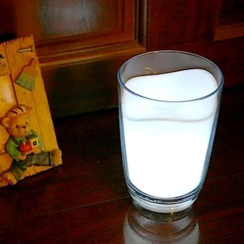 светящиеся чашки молока дизайн белой ночи свет украшение дома (3xAAA)