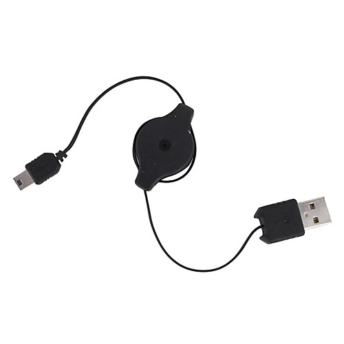 Выдвижной USB к мини-USB кабель для передачи данных (0,75 м)