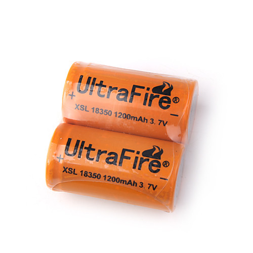 18350 3.7V 1200mAh xsl18350 UltraFire батареи (2-Pack)