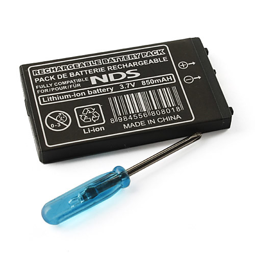 3.7v 850mAh перезаряжаемые литий-ионная батарея для Nintendo DS NDS с отверткой