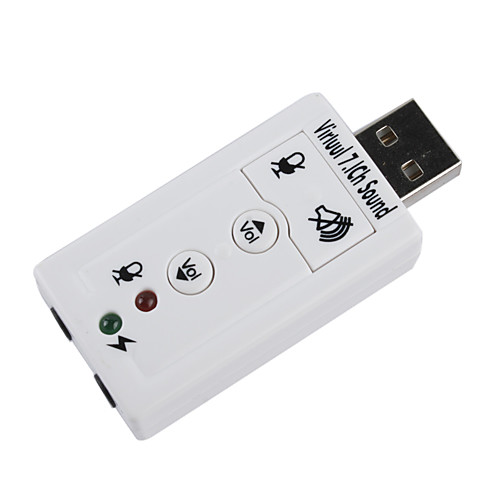 USB 2.0 виртуальный 3D 7.1-канальный звук аудио адаптера