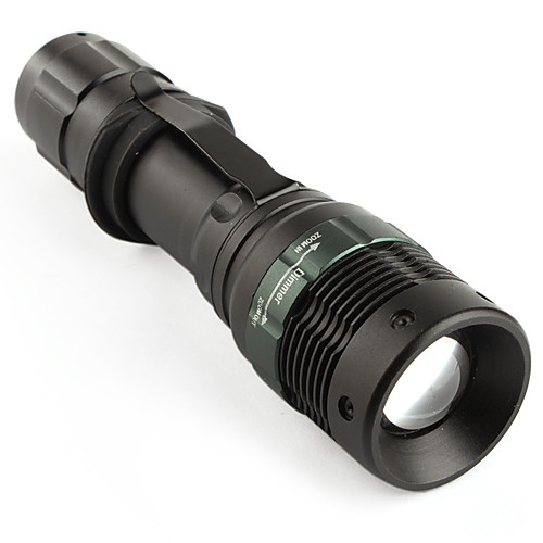 POWER STYLE 3-режимный Cree XR-E Q5 Zoom LED фонарь с регулируемым фокусом, 1х18650/3хААА