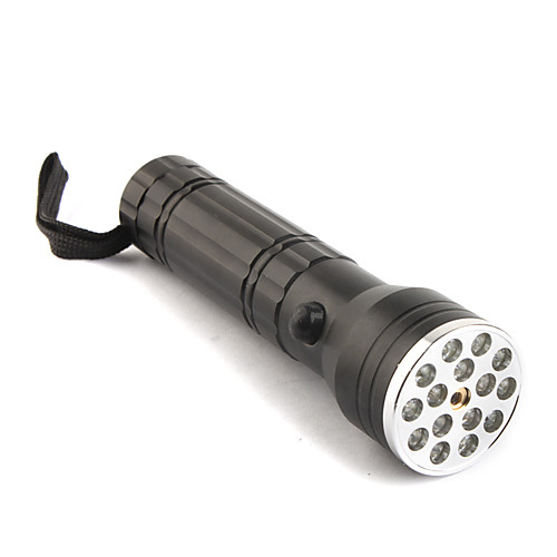 FX 3-режим 15 LED  1 красный лазерный фонарик (3xAAA, черный)