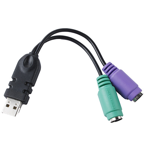 USB к PS / 2 кабеля адаптера для мыши клавиатуры 0.18m