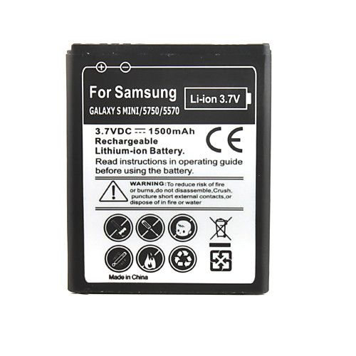 1500mah замены батареи сотового телефона для Samsung Galaxy S mini/5750/5570