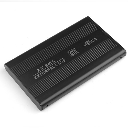 SATA USB 2.0 жестких дисков корпус для 2,5-дюймового жесткого диска (черный)