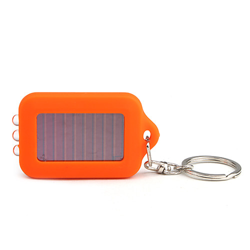 солнечной энергии белого света 3-главе брелок фонарик (оранжевый)