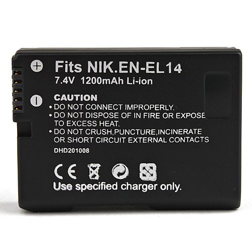 1200mah камеры батареи EN-EL14 для Nikon P7000
