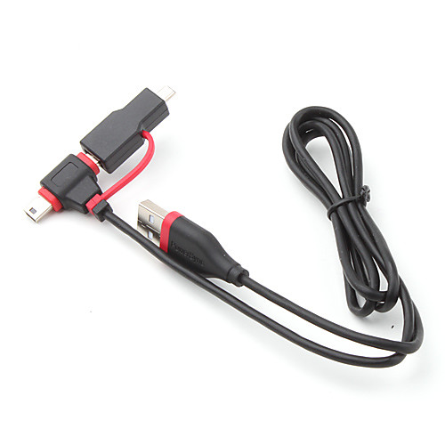3-в-1 USB-кабель (микро-USB порт  мини-5PIN порт  8 контактный мини-порт) 1м