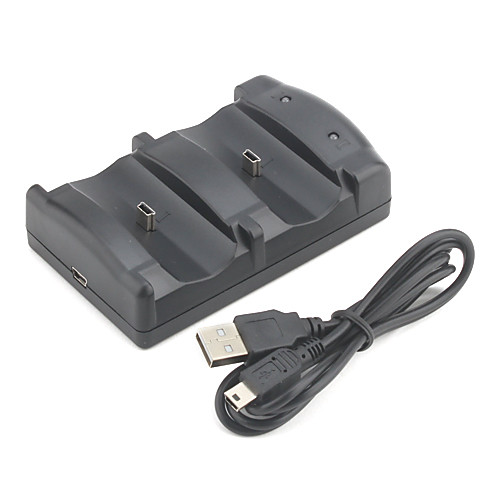 Dual USB док-станция для зарядки контроллера PS3 беспроводной (черный)