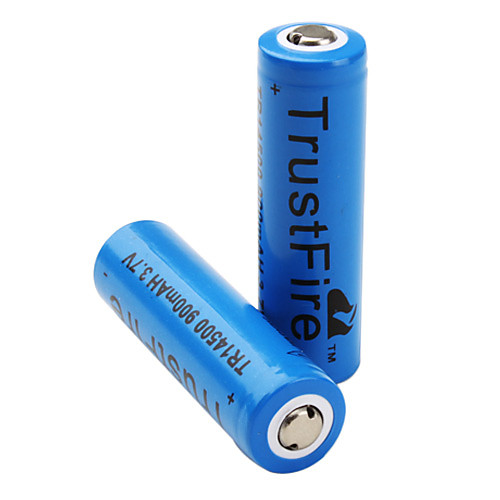 TrustFire 14500 3.7v 900mAh перезаряжаемые батареи-голубой (2 шт)