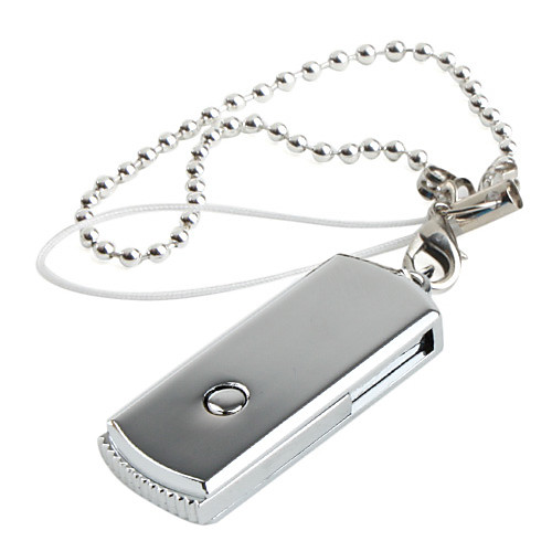 1gb мини поворотным стиле брелок USB флэш-накопитель (серебро)