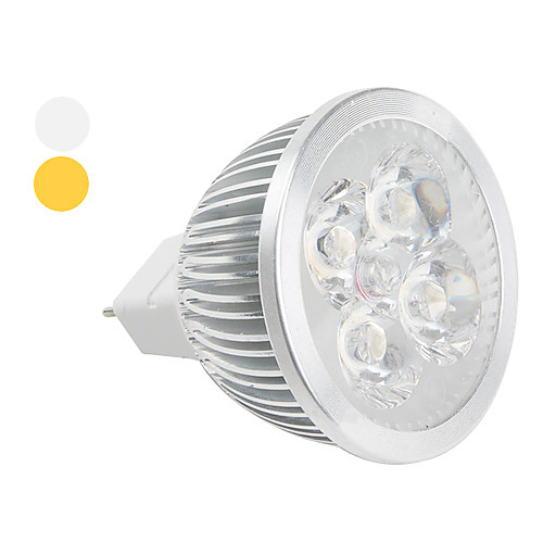 Точечная LED лампа (12V), теплый/холодный белый свет, MR16 4W 360LM 3000K