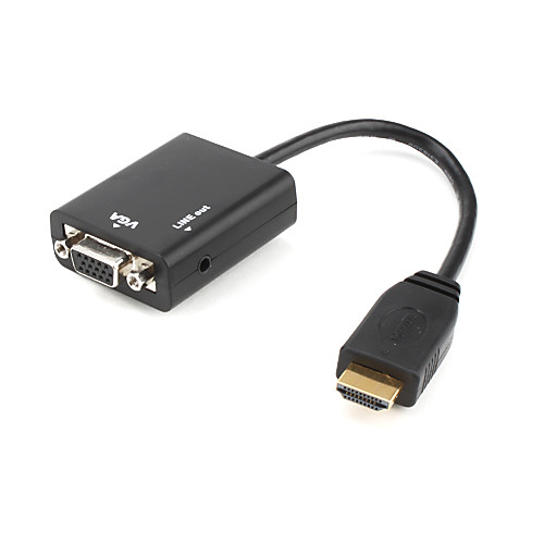 Кабель-конвертер V1.3 HDMI с VGA, 10 см и аудио выход