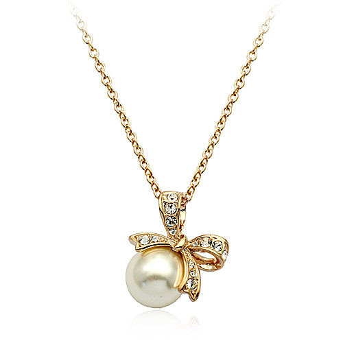 luremeaustrian алмаз лук жемчужный кулон ожерелье