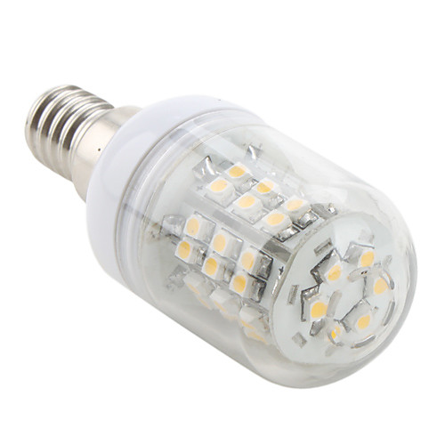 e14 48x3528 SMD 3W 150LM 2800-3200K теплый белый свет лампы привело кукурузы (230)