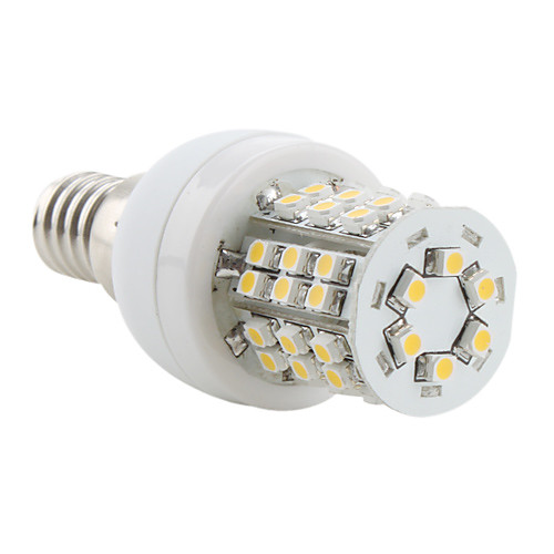 e14 3w 48x3528 SMD 150LM 2800-3200K теплый белый свет Светодиодная лампа кукурузы (230)