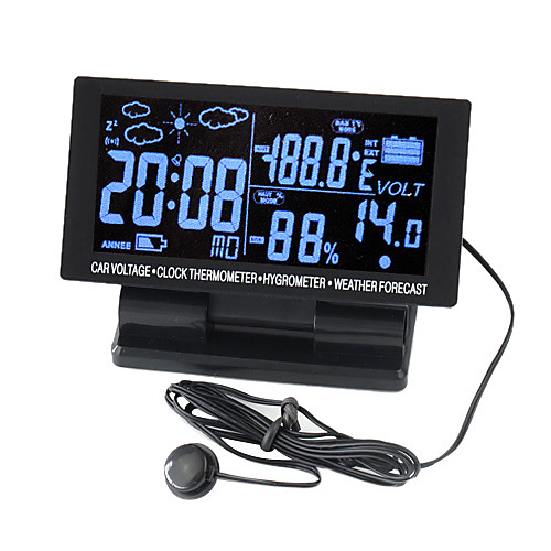Цифровые часы со светодиодным дисплеем, термометром и гидрометром
