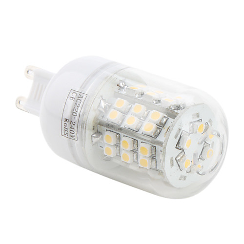 G9 48x3528 SMD 3 Вт 150 лм 3000-3500 K теплая белая светодиодная лампа-кукуруза (230 В)